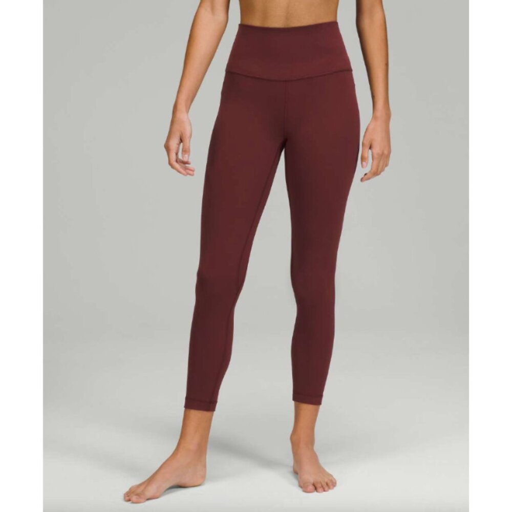 NEW Lululemon Align High Rise Pant with Pockets 25" Red Merlot Maroon Size 12